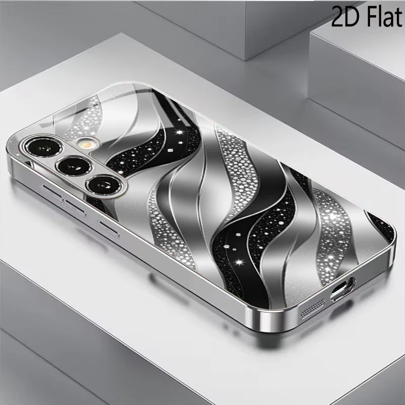 Shimmering Silver Diamond for Samsung Galaxy S26 S25 S24 S23 S22 S21 S20 Ultra PLUS FE A Series A55 A54 A34 A33 A15 14 13 A24 25