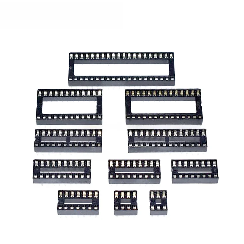10 SZTUK Gniazda IC DIP6 DIP8 DIP14 DIP16 DIP18 DIP20 DIP28 DIP40 złącze pinowe Gniazdo DIP 6 8 14 16 18 20 24 28 40 pin — zdjęcie 2