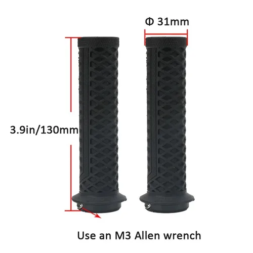 Imagen 2 del producto Puños ODI MTB, manillar de bicicleta de silicona, bloqueo en empuñaduras de bicicleta de montaña, mango de bicicleta impermeable a prueba de polvo, empuñaduras de goma para MTB