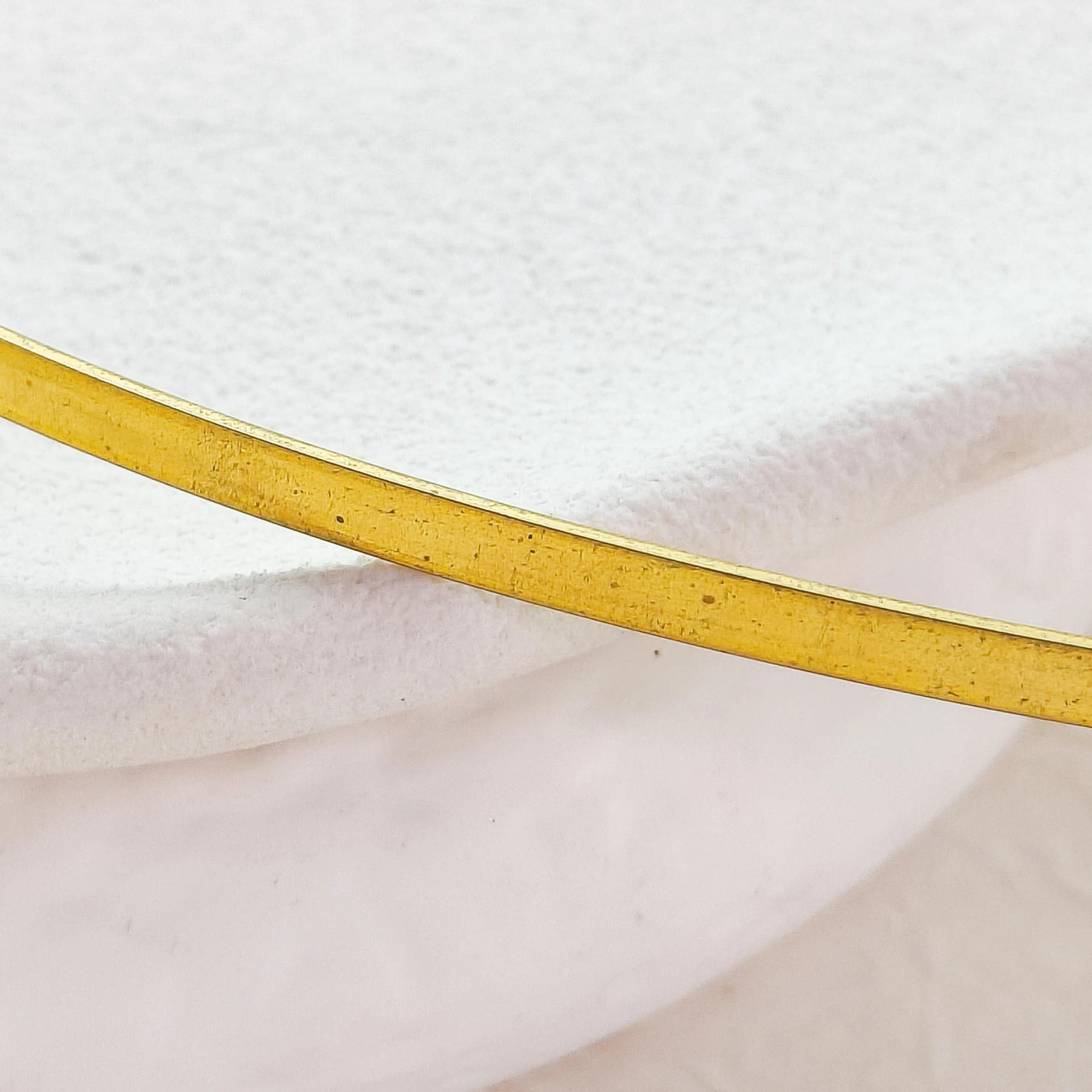 DIY Supply-One Meter Half Hard Solid Raw Brass Finding Wrapping Wire - Flat Wire