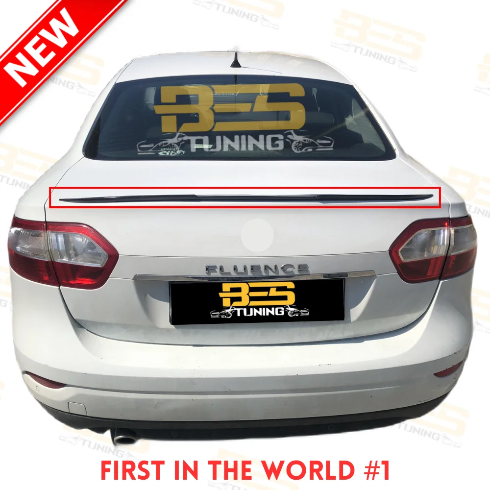 NEW Rear Trunk Bat Style Spoiler For Renault Fluence  Car Accessories Lip Plastic Glossy Black Wing Sport Exterior Tuning