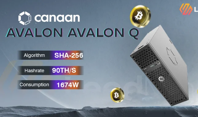 СКИДКА ПО АКЦИИ: Майнер биткоинов Canaan Avalon Q 90TH/s, высокоэффективный ASIC.