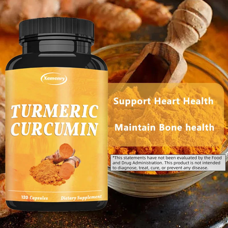 Turmeric Curcumin Capsules - with 95% Curcuminoids - for Joint, Digestive & Immune Support, Antioxidant - 120 Capsules