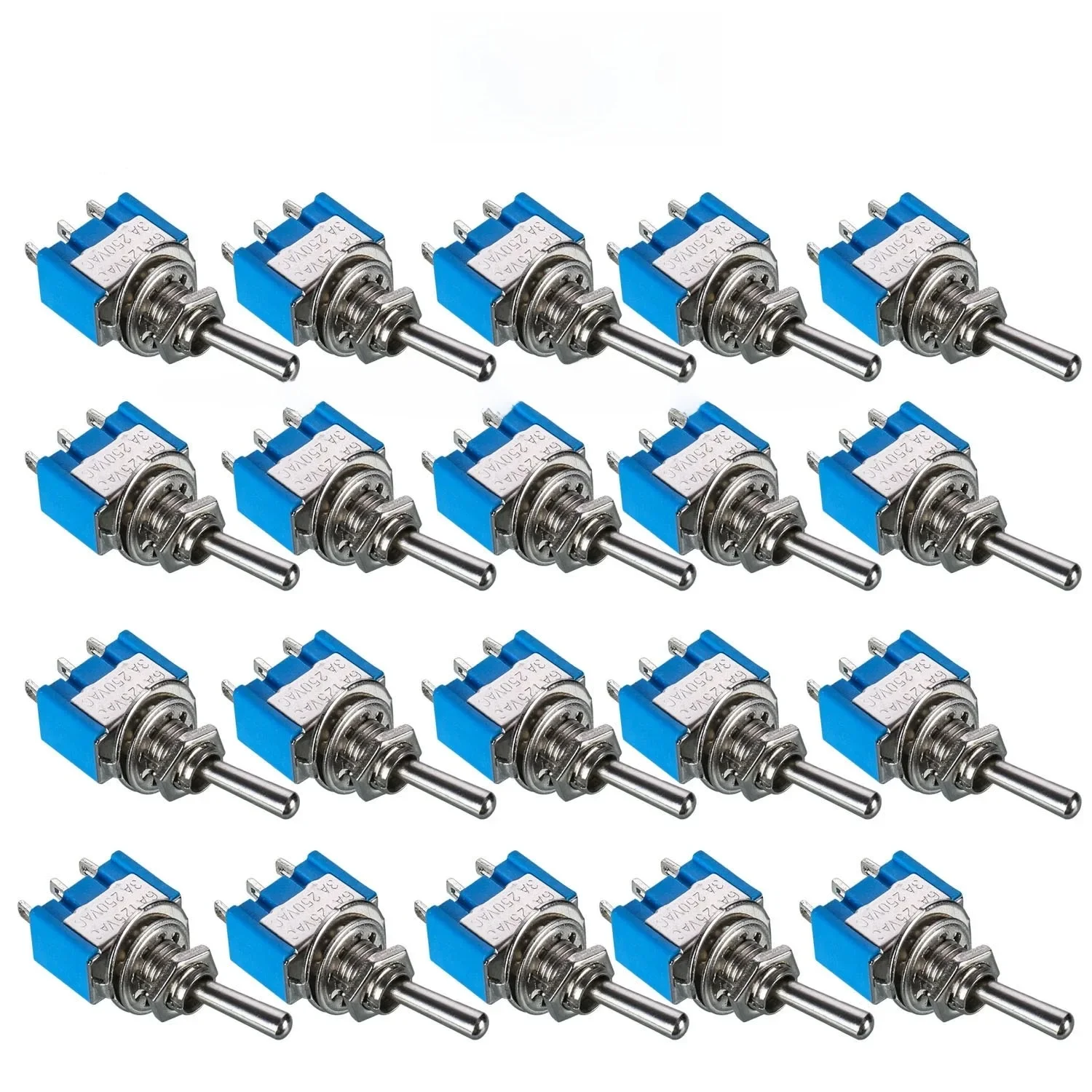 Zestaw 20 szt. Mini 6A 125 V MTS-1 1 P 3 Styk 3-pozycyjny przełącznik dwupozycyjny zasilania — zdjęcie 2