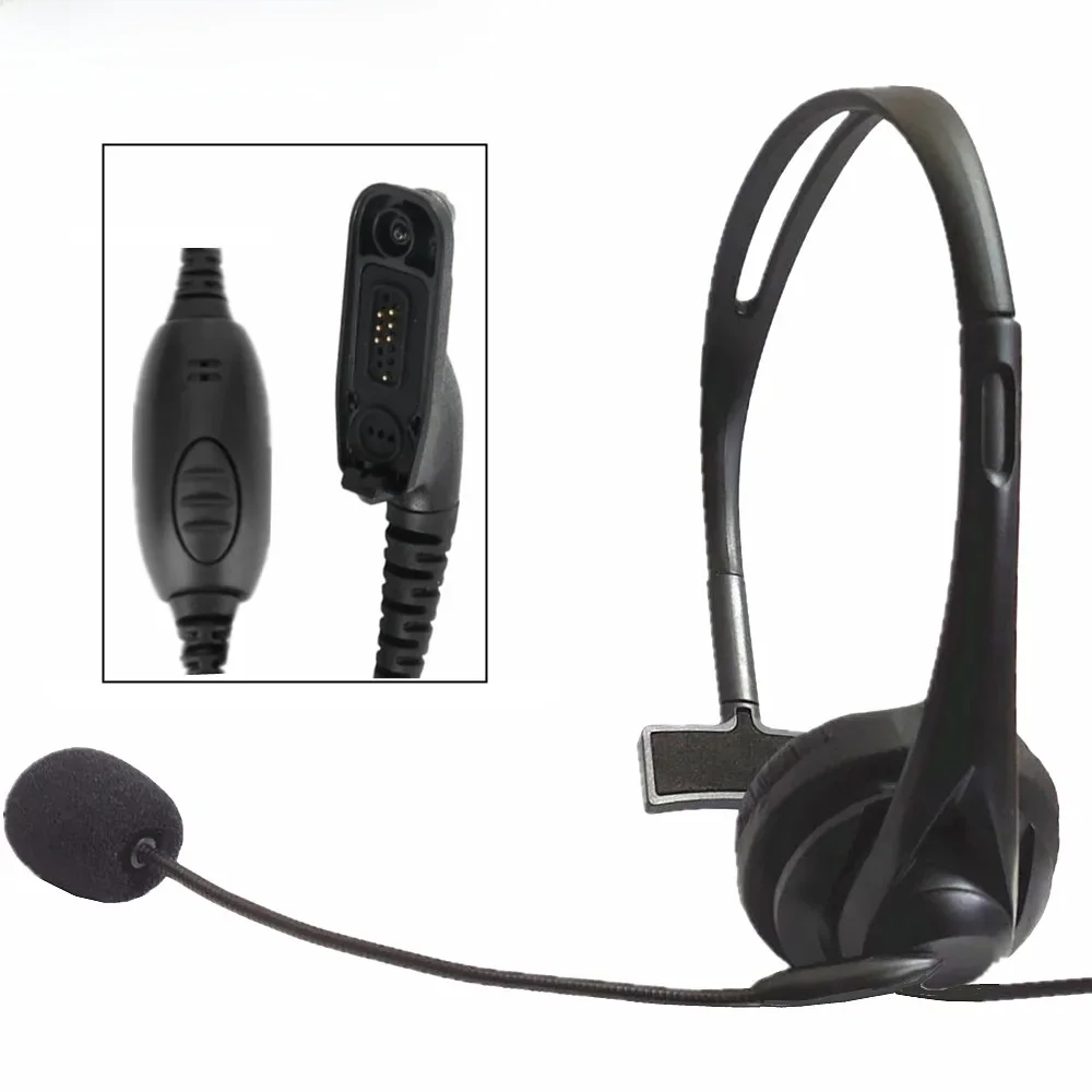 Zestaw słuchawkowy z mikrofonem Walkie Talkie słuchawki dla Motorola APX6000 XPR6300 DP4800 MTP6550 P8200 P8268 P8668 akcesoria do wtyczek radiowych — zdjęcie 2