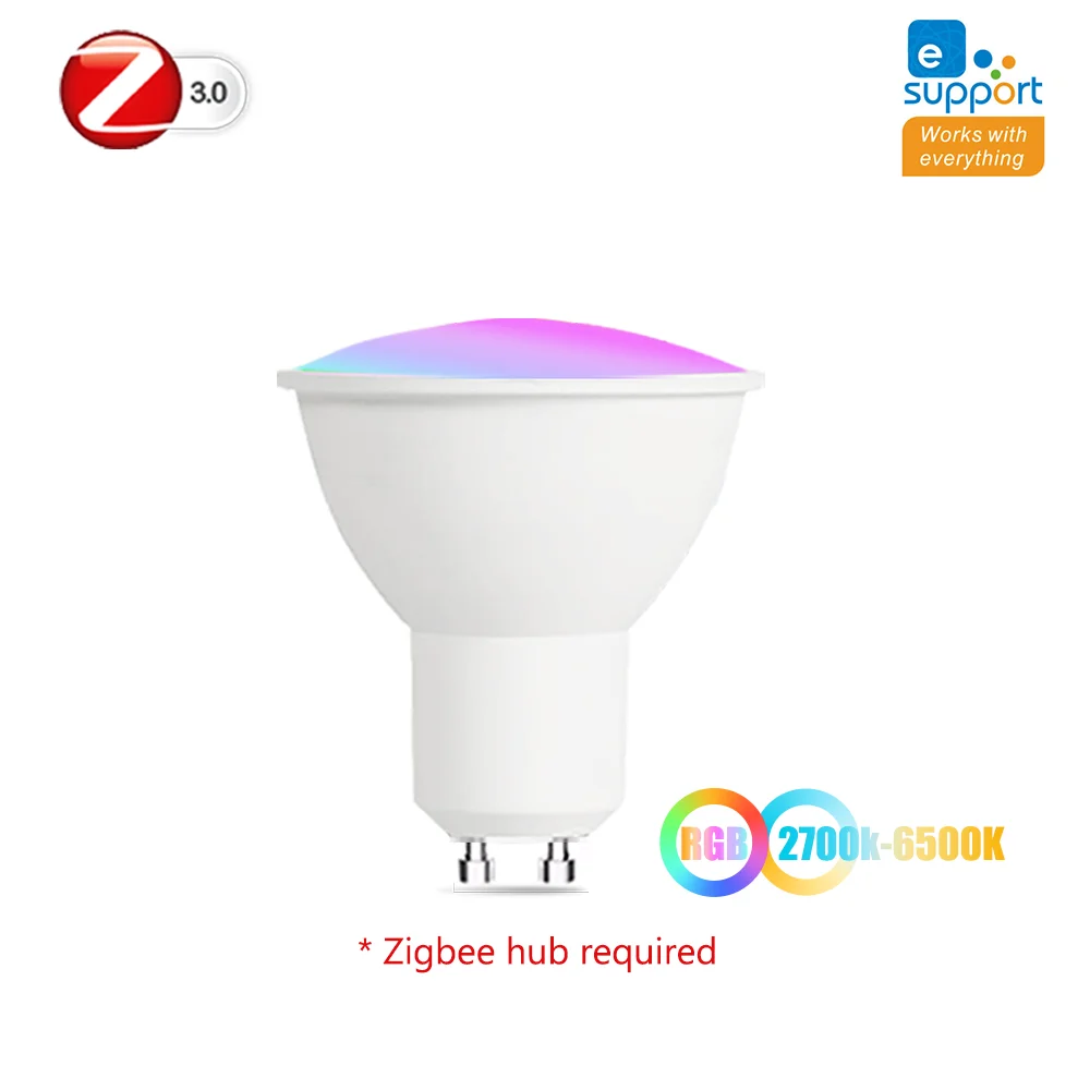 EWelink GU10 Smart Zigbee Wifi Led-lampen 5W GU10 RGB CW WW Scheinwerfer Lampe Für Alexa Google Yandex Alice smartthings 1-6 stücke