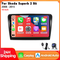 Android 14 Multimedia Car Radio For Skoda Superb 2 B6 2008-2015 Carplay 4G Wifi GPS RDS DVD Autoradio Stereo DSP