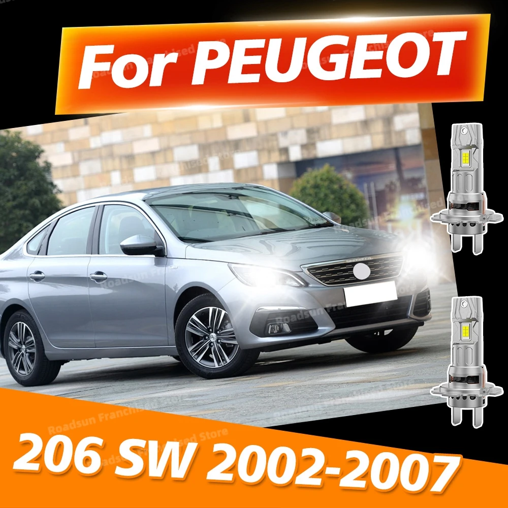 

2x для PEUGEOT 206 SW 2002 2003 2004 2005 2006 2007 — супер яркость 30000LM светодиодные лампы для фар 6000K H7