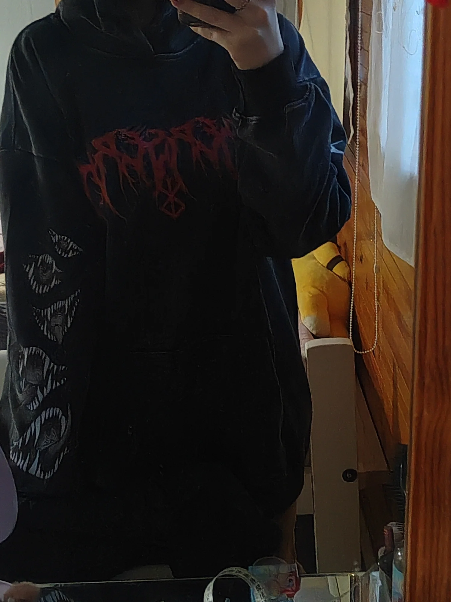 Mens Berserk Hoodies Gothic Print Vintage Washed Hoodie Hip Hop Streetwear Cotton Sweatshirts Harajuku Casual Hooded Pullover