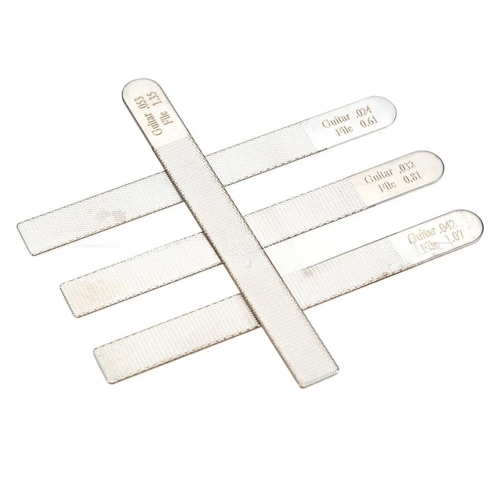 4x Stainless Steel Gauged Nut Slotting File Set Luthier Tools for Acoustic Electric Guitar Violin Ukulele Fretboard Repair view 4