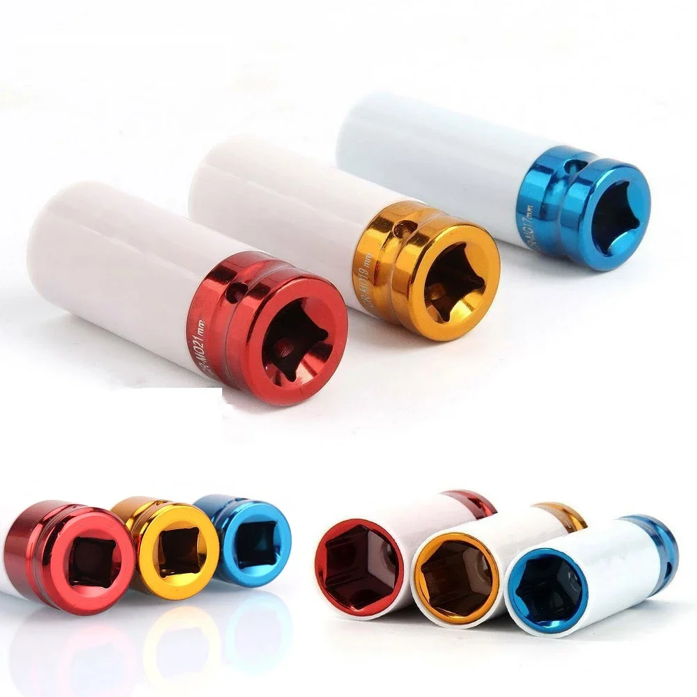 Manchon de Protection des pneus 17/19/21mm, 1 pièce, jeu de douilles d'écrou de roue à Impact profond, outil de retrait automobile, clé, vis de pneu, outils manuels