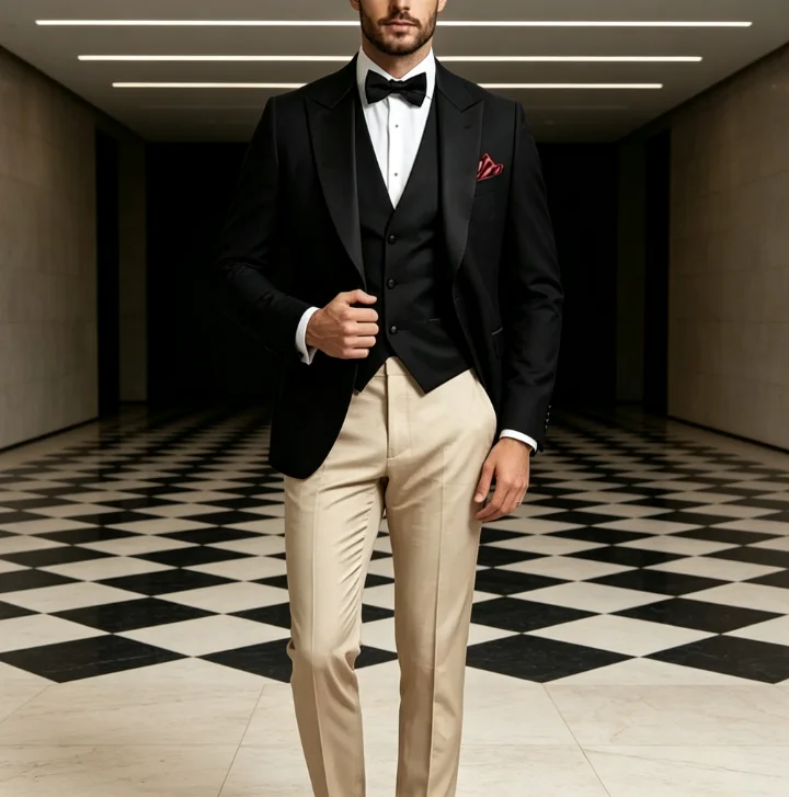 Summer Breathable  Suit Set for Men, Three Piece Formal Beach Suit Set Jacket Vest Pants Customized Size Colors