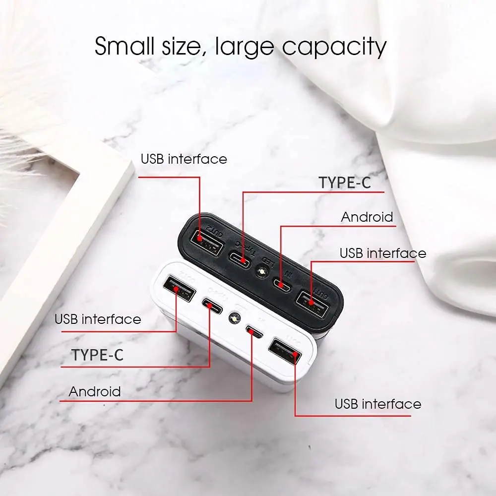 5V 2A 4x18650 Power Bank etui na telefon ลadowarka DIY baterie 18650 schowek na iPhone Xiaomi Samsung 15000mAh bez baterii