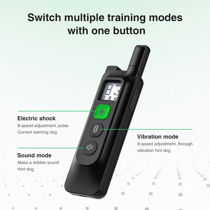 Electric Collar Dog Training Anti Barking Dog Collar Rechargeable Wearable Pet Tech Remote Control Stop Barker with Safe Shock