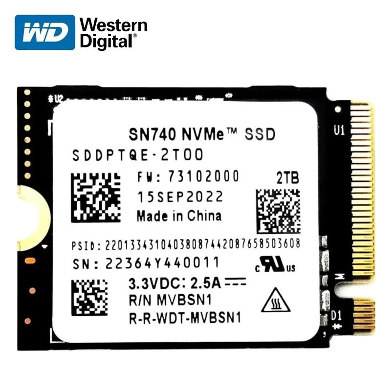 محرك الأقراص الصلبة الداخلي Samsung PM991A SSD M.2 128G 1T M2 NVME PCIe 3.0x3 & 4.0x4 SN740 2Tb قرص الحالة الصلبة الداخلي HDD لأجهزة الكمبيوتر المحمول