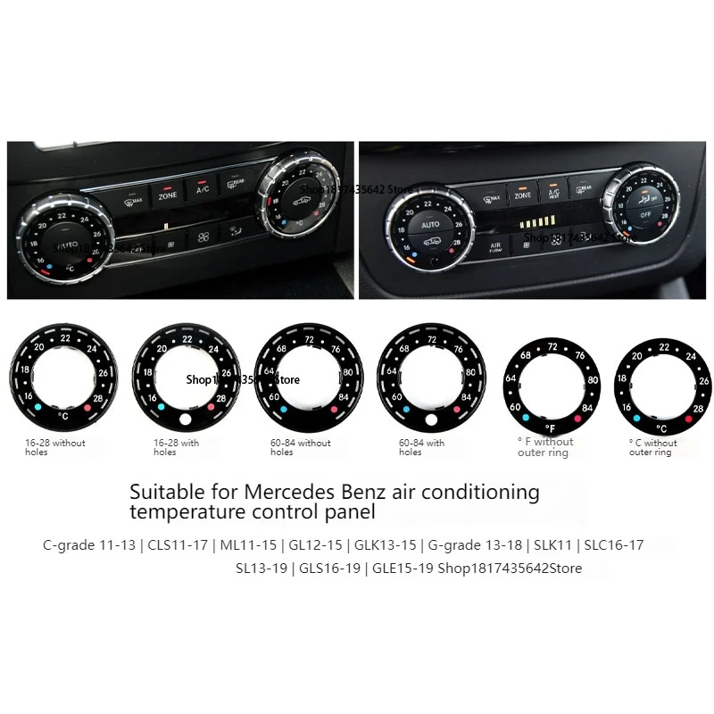 

Car AC Air Conditioning Temperature Control Panel Trim For Mercedes BENZ C / ML GL / GLK / G-Class W204 W166 X204 W463 W171 W218