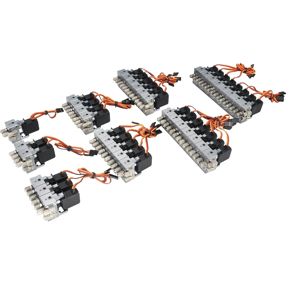 RC Hogedruk Hydraulisch Roterend Ventielblok met 4mm Mondstuk 1/2/3/4/5/6/7/8 Kanalen voor Graafmachine Techniek Voertuig Model - afbeelding 2