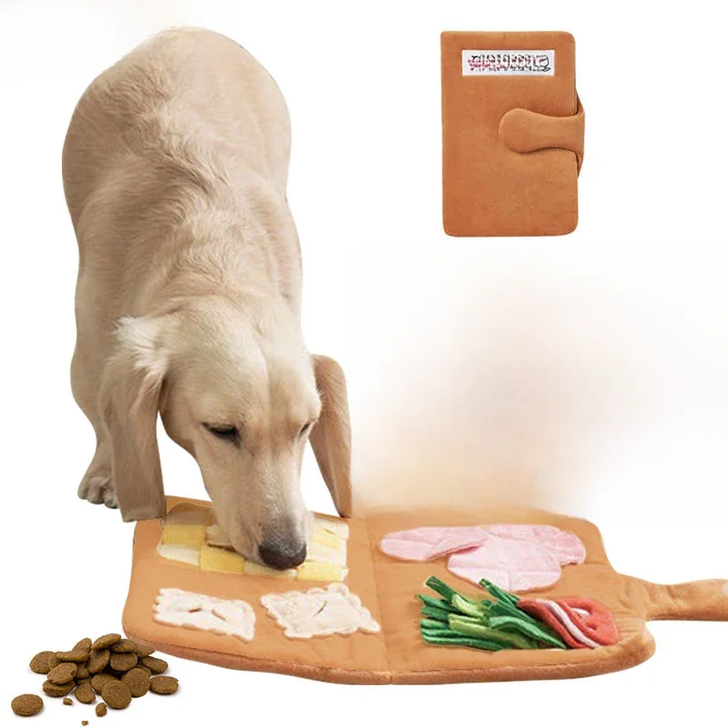 Pet Dog Snuffle Mat Puzzle Pluszowe zabawki dla psów dla małych średnich psów Zabawki dla powolnej karmy Miska do karmienia Dozownik karmy Podkładka na przysmaki — zdjęcie 2