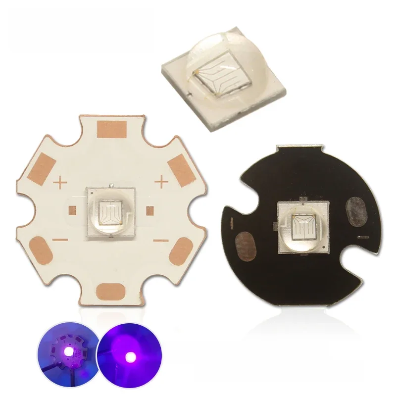 Dioda UV LED 10W 5050 XMLLT6 XMLL2 Chip LG Fioletowa 3-3.7V 385nm 395nm 400nm Koralik Dioda Część do Latarki Akcesoria do Druku Utwardzania — zdjęcie 2