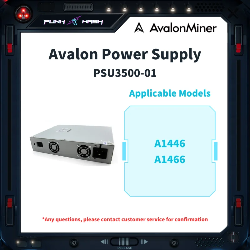 Original Cannan Avalon PSU ASIC Miner Power Supply 3500 3400 3300 Miner Parts for A1446 1346 1246 Half Year Warranty