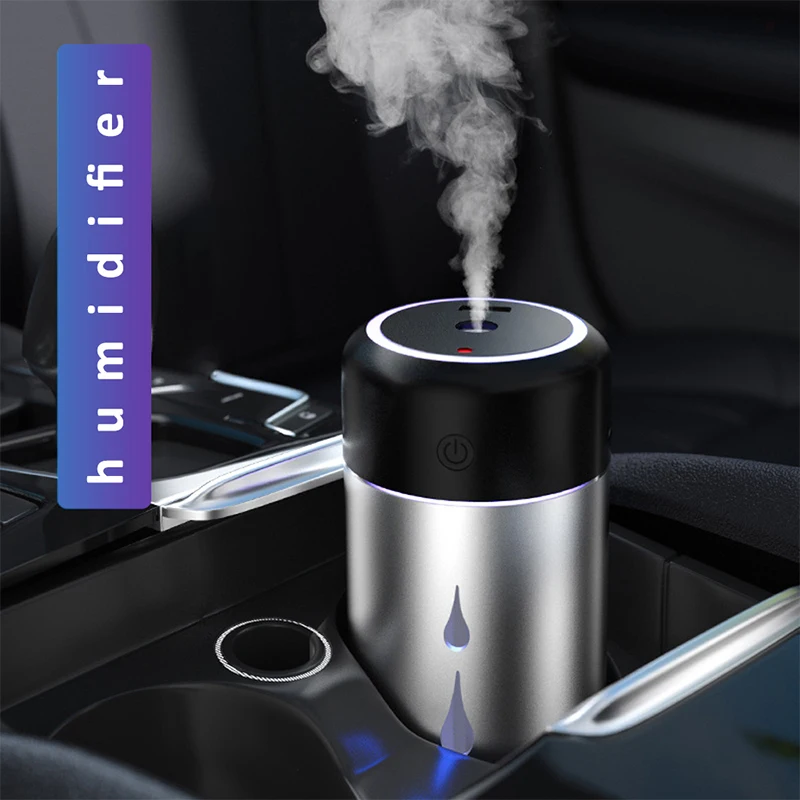 

1Pcs Car Humidifier Portable USB Ultrasonic Cup Aroma Diffuser Cool Mist Maker Air Humidifier Purifier With Light For Car Home