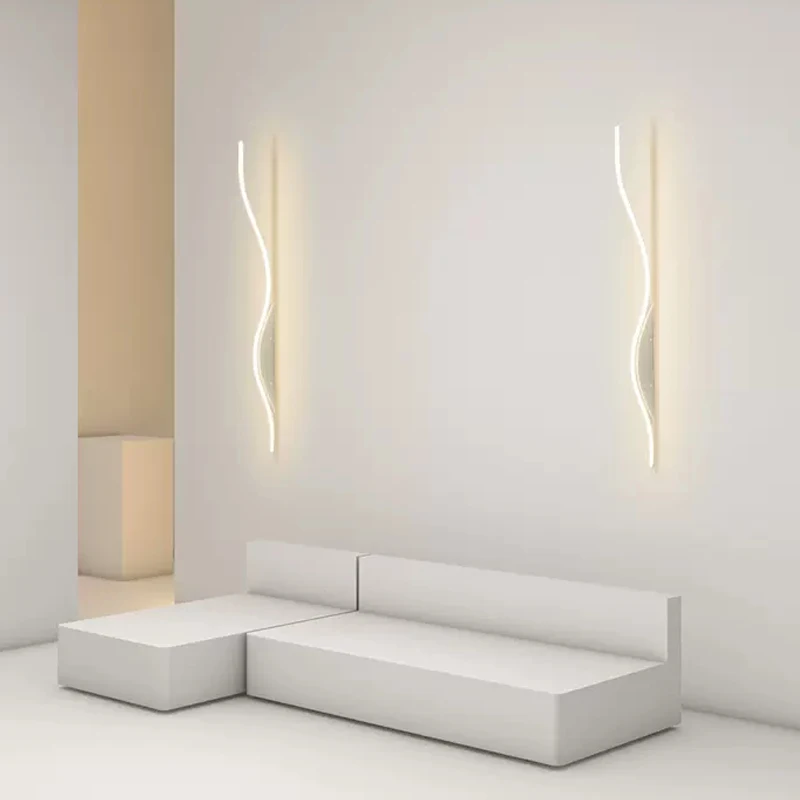 Imagem -03 - Modern Creative Led Wall Lamp Quarto Bedside Lamp Living Room Lamp Background Wall Sconce Escada Corcorredor s Forma Iluminação de Parede