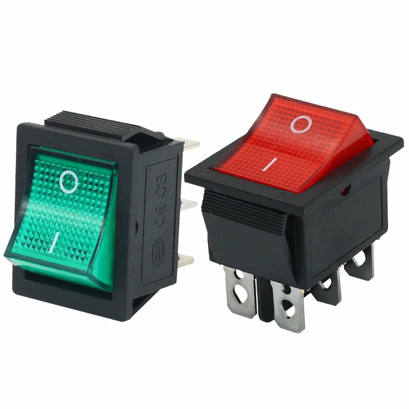 KCD4 Rocker Switch ON-OFF 2 Position 4 Pins /6 Pins Electrical equipment With Light Power Switch