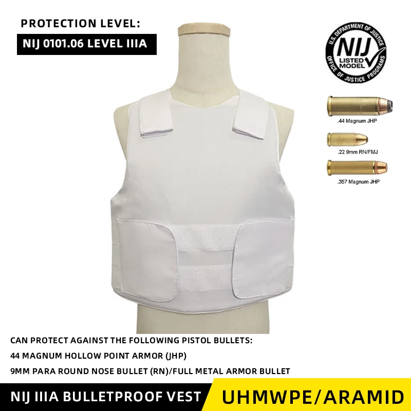 American standard NIJ IIIA concealed inner wear polycotton comfortable and breathable body armor