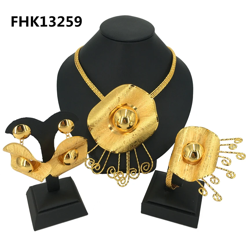 

Yuminglai Bold Jewelry Flower Jewelry Brazilian Jewelry Sets For Women FHK13259