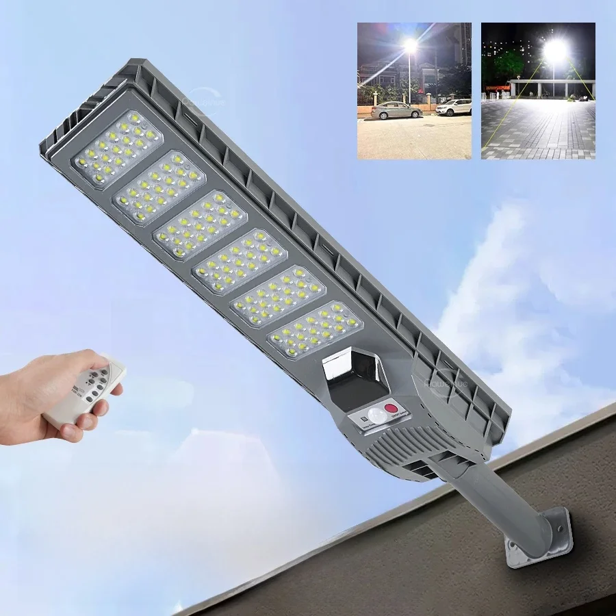 xiviio 2024 plus récent 600W LED lumières solaires extérieures capteur de mouvement mur lampe solaire externe étanche lumière du soleil puissance rue jardin lumière 3