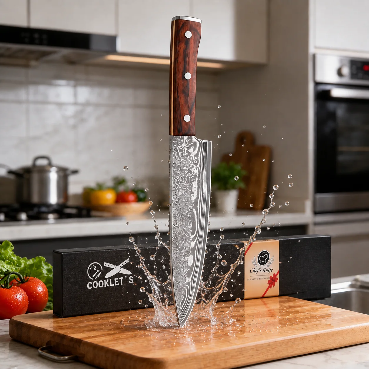 67-lagiges Damaszenerstahl-Küchenmesser |   16 °   Doppelte Fase |   Scharfe, rostbeständige, langlebige Klinge |   Ergonomischer, rutschfester, stabiler Griff |   205 mm 200 mm 178 mm 250 mm |   Kochmesser |   Für professionelles Kochen zu Hause |   Fleisch Gemüse Brot Sushi