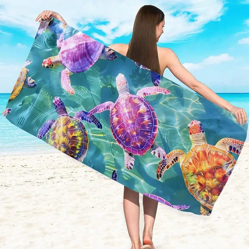 

Пляжное полотенце-бабочка из микрофибры, быстросохнущее многоцелевое полотенце с цифровым принтом для плавания и активного отдыха