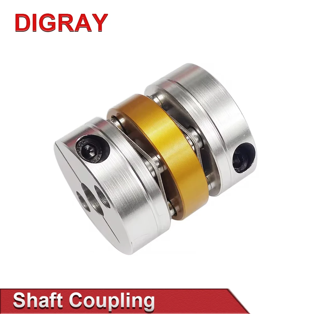 DIGRAY Double Diaphragm Shaft Coupling Disc Electric Coupler Bore 12x12mm D42 L49mm For Screw Rod Stepper Servo Motor Encoder