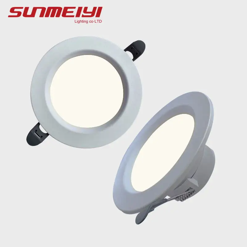 LED typu Downlight 5W lampa okrągłe wpuszczone AC 220V lampa świecąca W dół wystrój domu sypialnia kuchnia kryty oświetlenie punktowe otwór 65-75mm