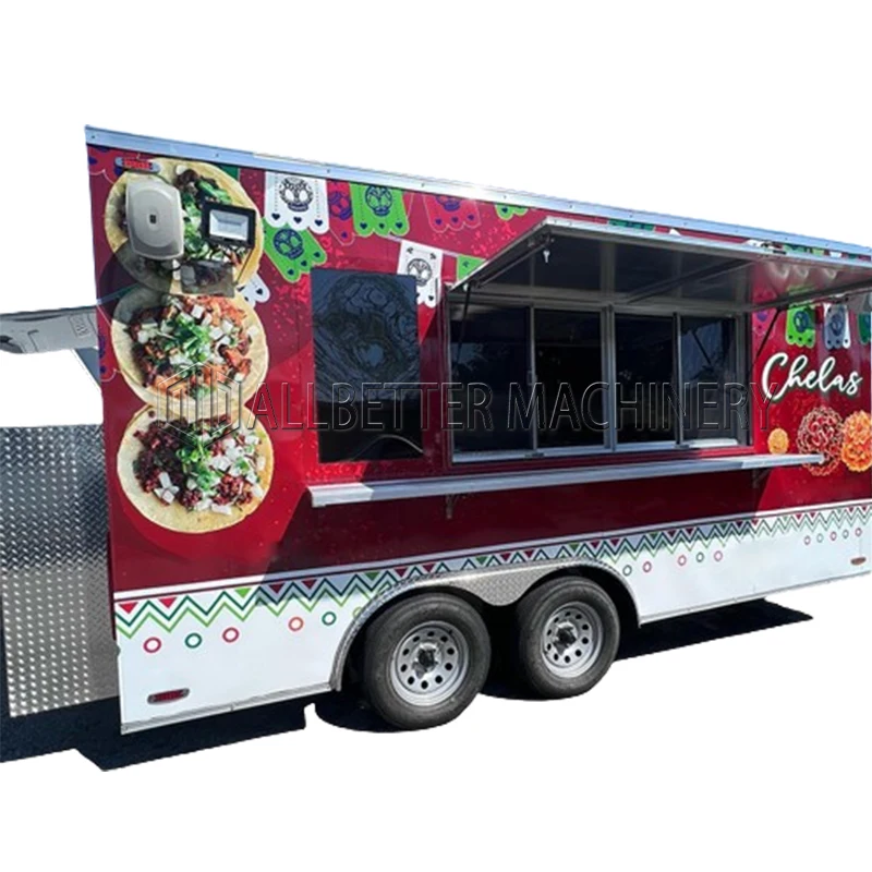 

Allbetter уличная мобильная кухня прицеп для фаст-фуда пицца мороженое грузовик для еды полностью оборудованный кофейный фургон с едой уличная тележка для еды