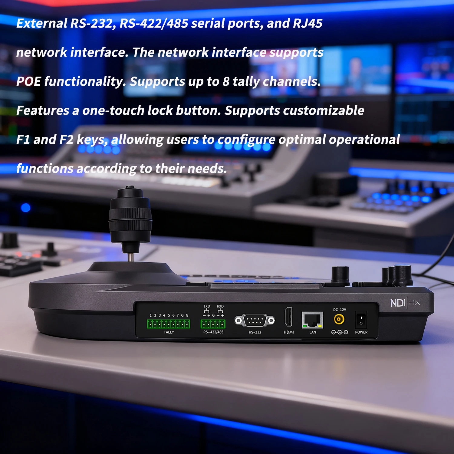 SZXLCOM NDI PTZ 컨트롤 키보드 전문가용 4D 조이스틱 라이브 스트리밍 교회 회의용