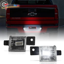 2pcs LED Car License Plate Lights For Chevrolet Colorado Silverado GMC Canyon Sierra 1500 2500HD 3500HD Pickup Truck Accessories