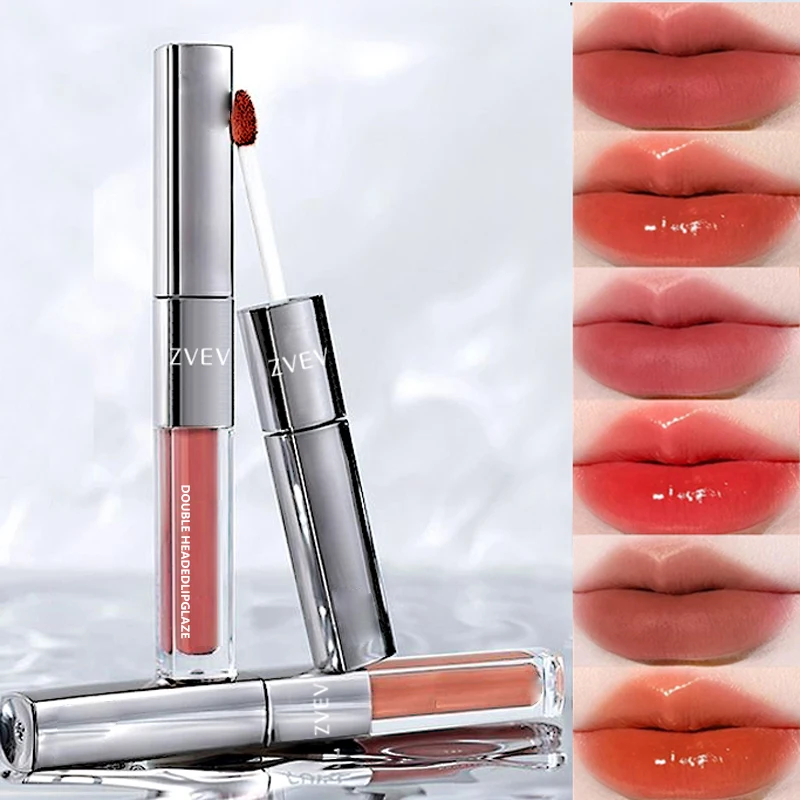 Doppelendiger, feuchtigkeitsspendender Lipgloss mit Spiegeleffekt, geeignet für das tägliche Make-up und eine glatte Anwendung