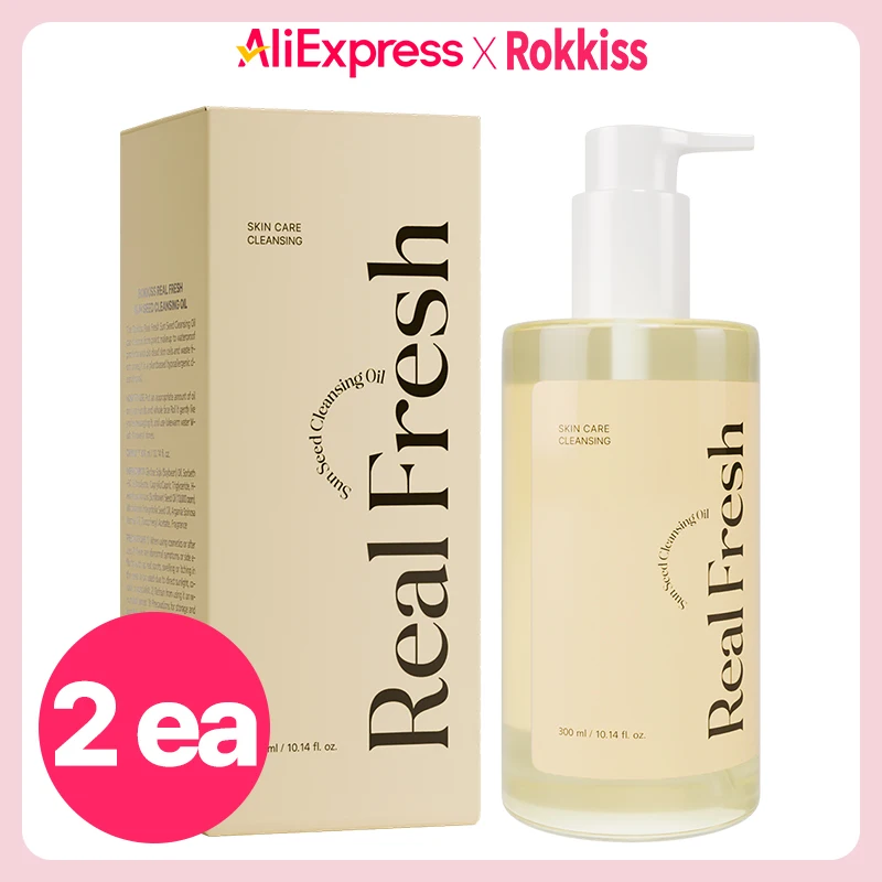 Rokkiss Real Fresh Sun Seed Cleansing Oil 300ml, 2pieces