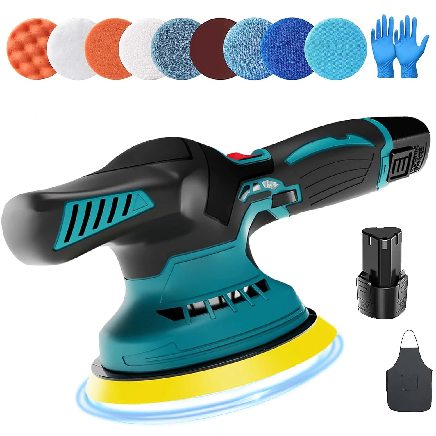 Cordless Car Adjustable Polisher Auto Electric wating Sealing Glaze Tool for Makita 18V Battery(with/without battery