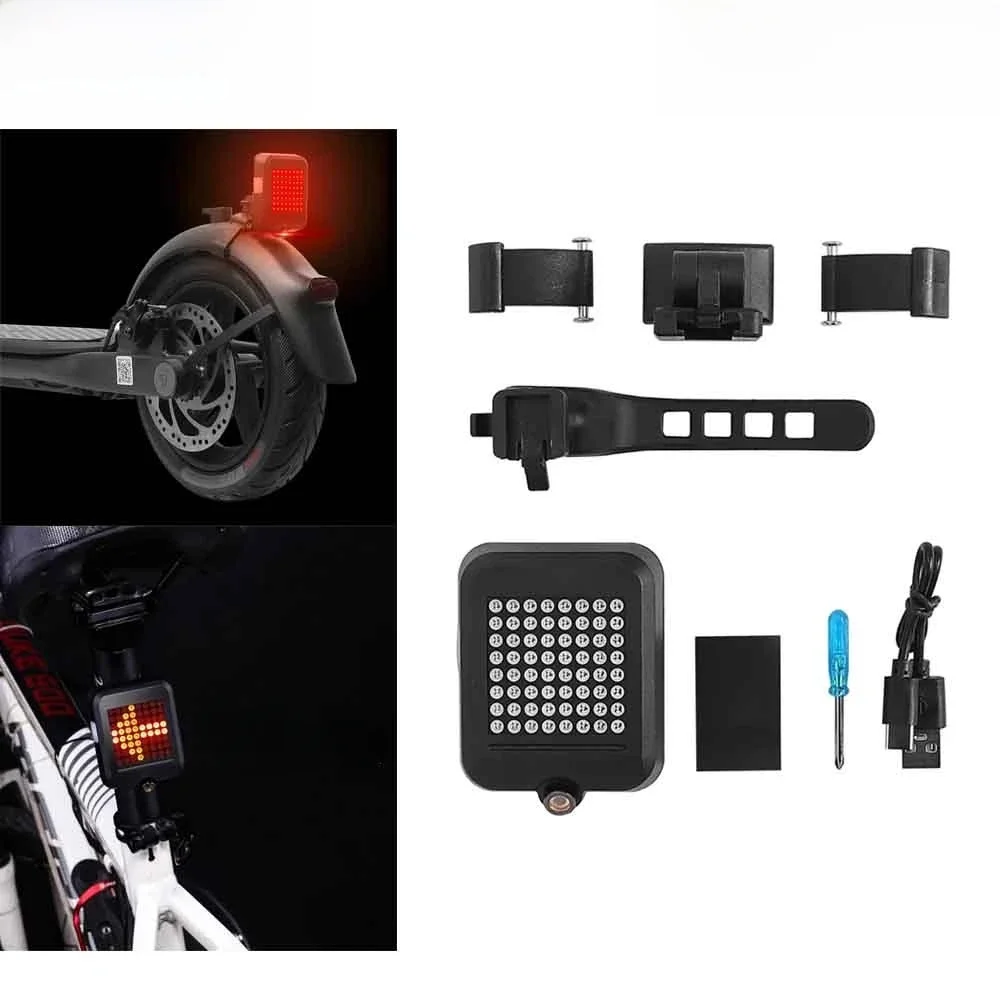 AliExpress LCQPTW Universal Turn Signal Tail Light USB Rechargeable for Xiaomi/Kugoo E-Scooter E-bike Automatic Direction Indicator Warning Lights