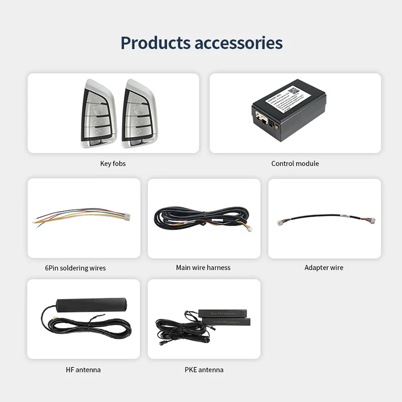 EasyGuard Smart Key PKE Kit Fit For BMW F&G Chassis Cars with Factory Ignition Start DC12V Passive Keyless Lock Unlock Setting