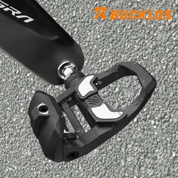 BUCKLOS Road Bicycle Pedals Carbon Fiber Titanium Lock Pedals Self-Locking Road Bike Clipless Pedal Cr-Mo Durable Cycling Parts