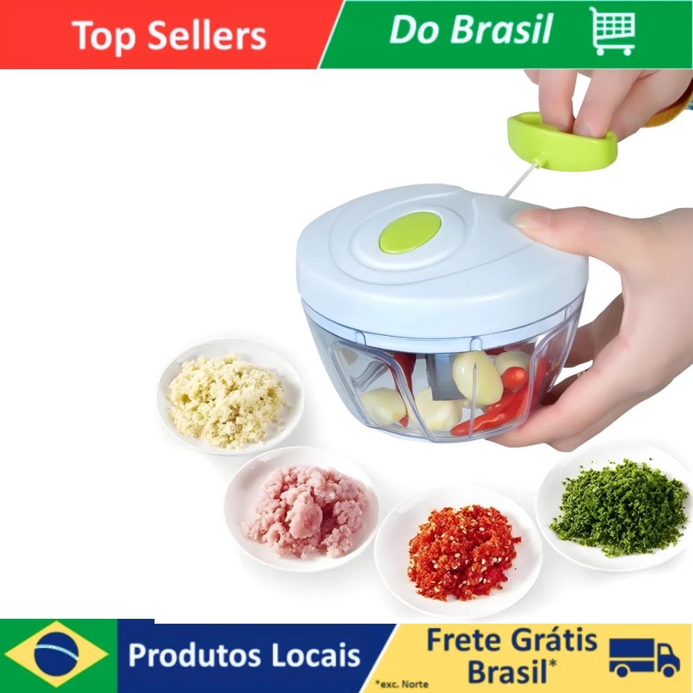 Multi Processador de Alimentos Premium Manual 3 Lâminas Inox