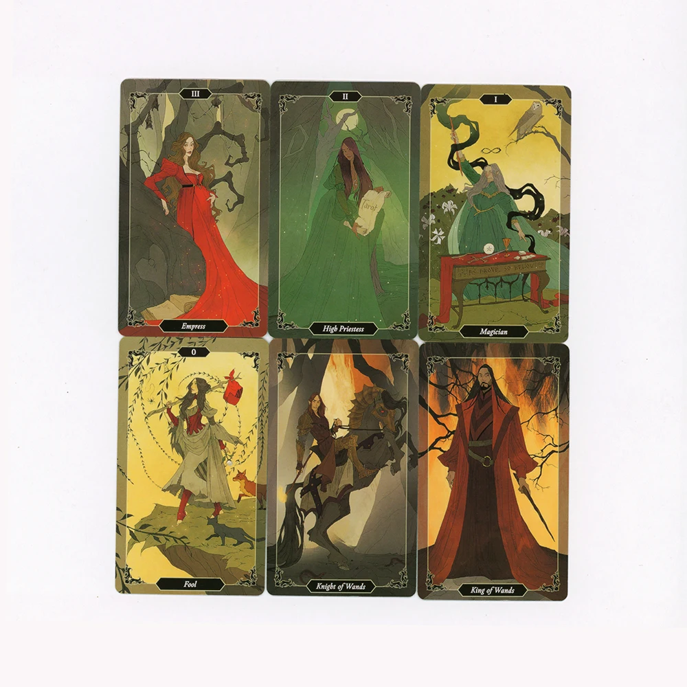 The Dark Wood Divination Tarot Cards for beginners and PDF Guidbook .games Fate Divination Cards