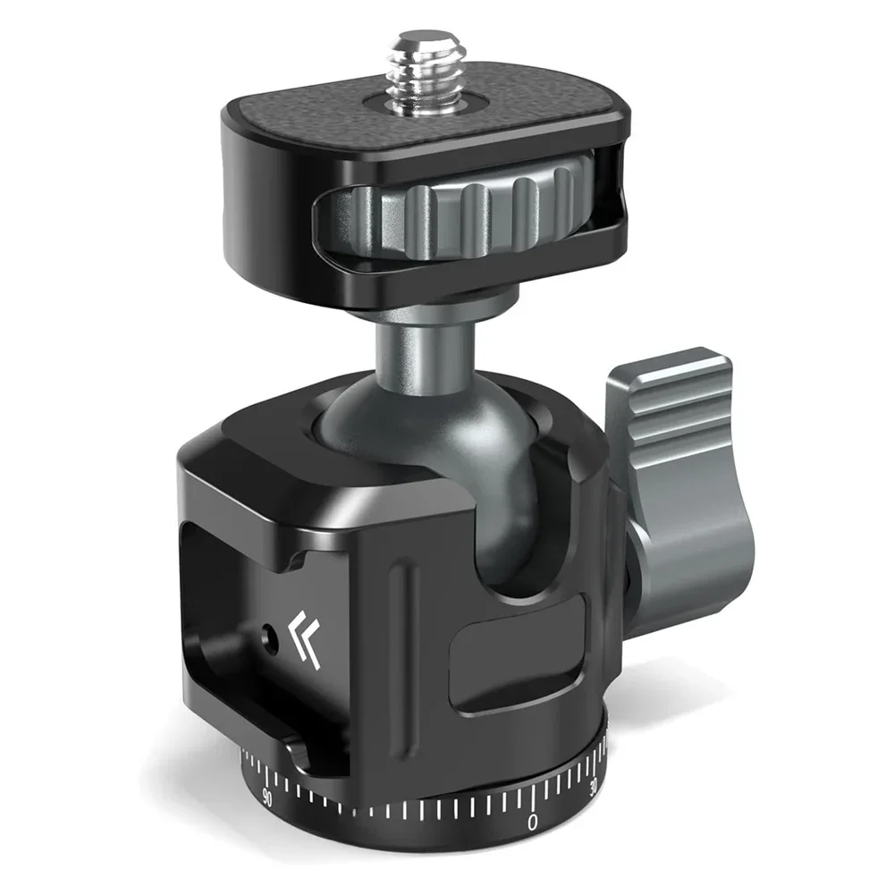 Aluminiowa głowica panoramiczny statyw Mini piłka + zimna Adapter do montażu do mocowania statyw na telefon lustrzanka cyfrowa maksymalne obciążenie 2.5kg/5,5 funta — zdjęcie produktu 7