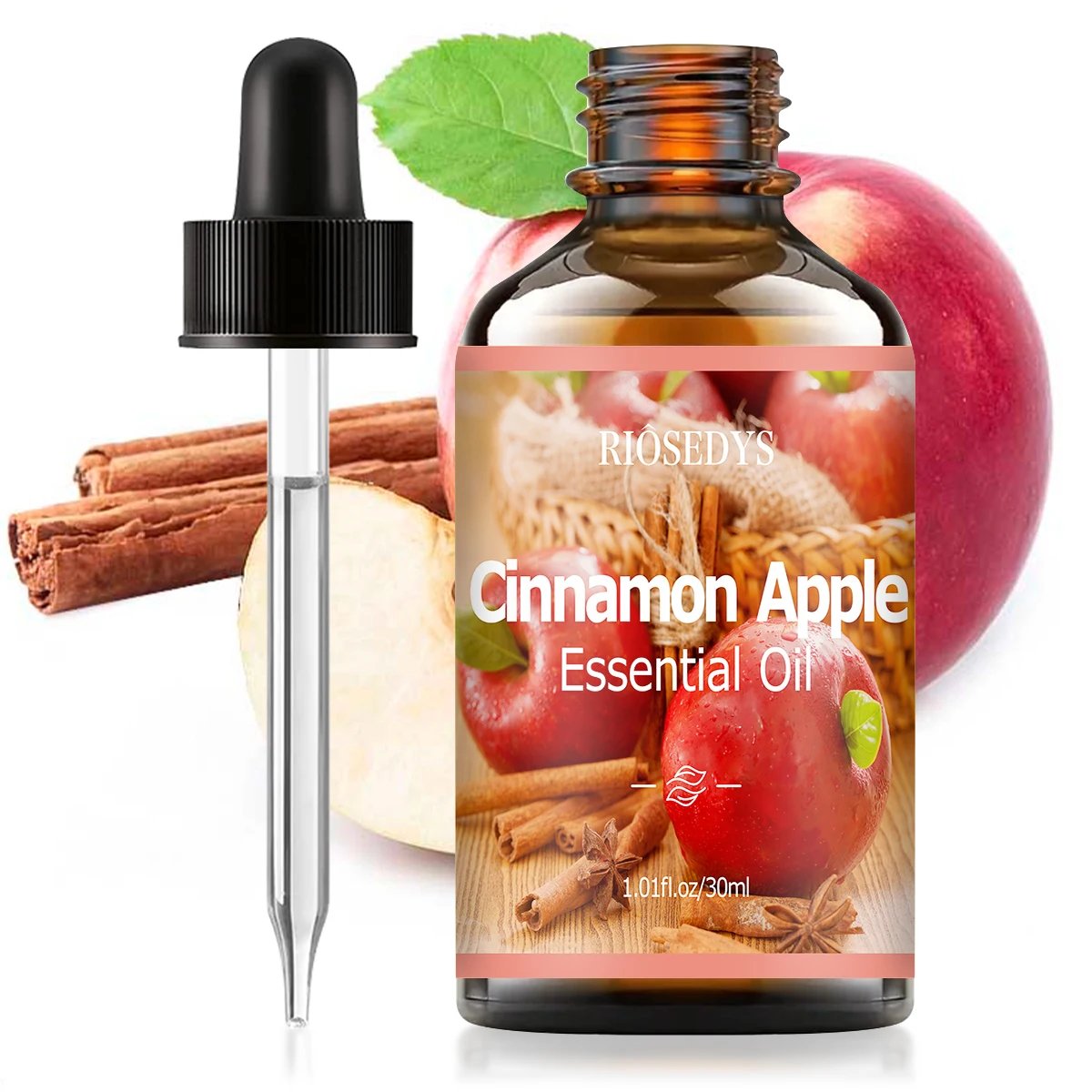 Cinnamon Apple Essential Oil, Warm Fruity Fragrance Oil for Diffusers, DIY Crafts & Aromatherapy, Sweet and Spicy Aroma