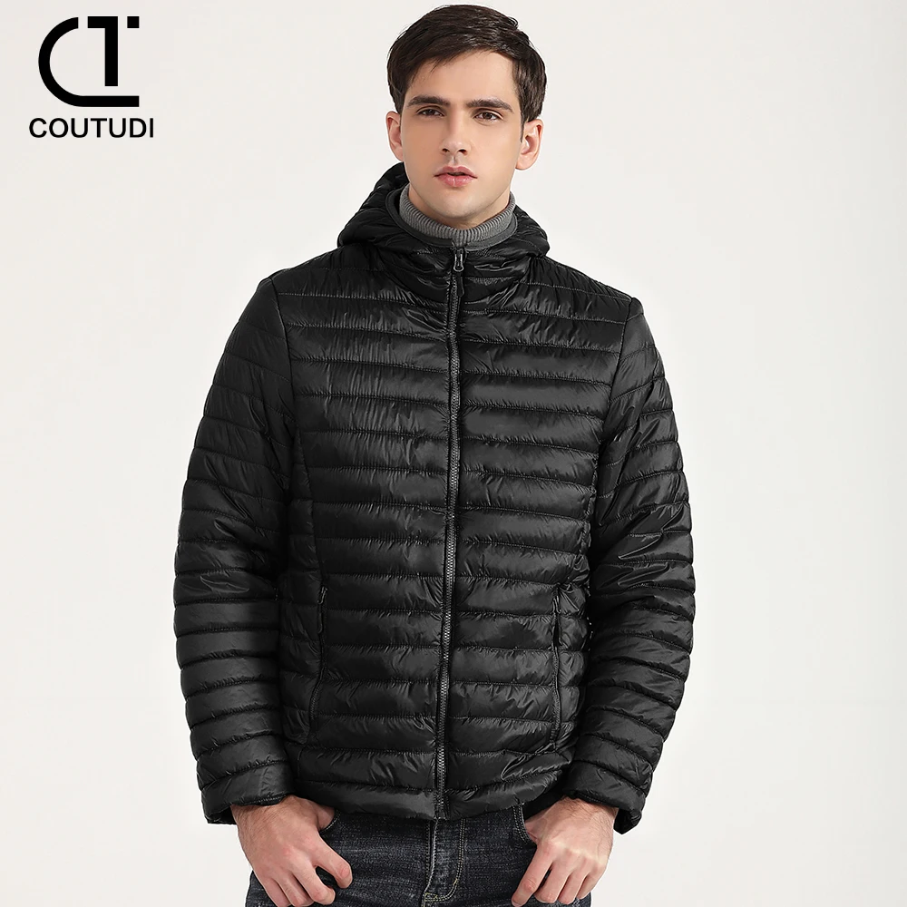 Coutudi-Doudoune légère pour homme, parka chaude, manteau coupe-vent, vêtements d\'extérieur décontractés, mode automne et hiver, 2024