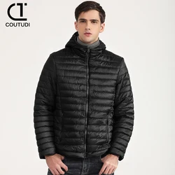 COUTUDI-Casacos leves para sopro masculinos, parka quente, casaco à prova de vento, casacos casuais, moda outono e inverno, 2024