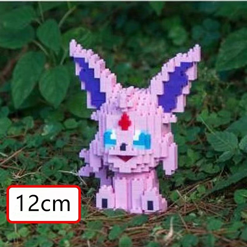 Micro-particle Building Blocks Pokemon Eevee Family Doll Mini Model Puzzle Assembly Toy Adult Decompression Game